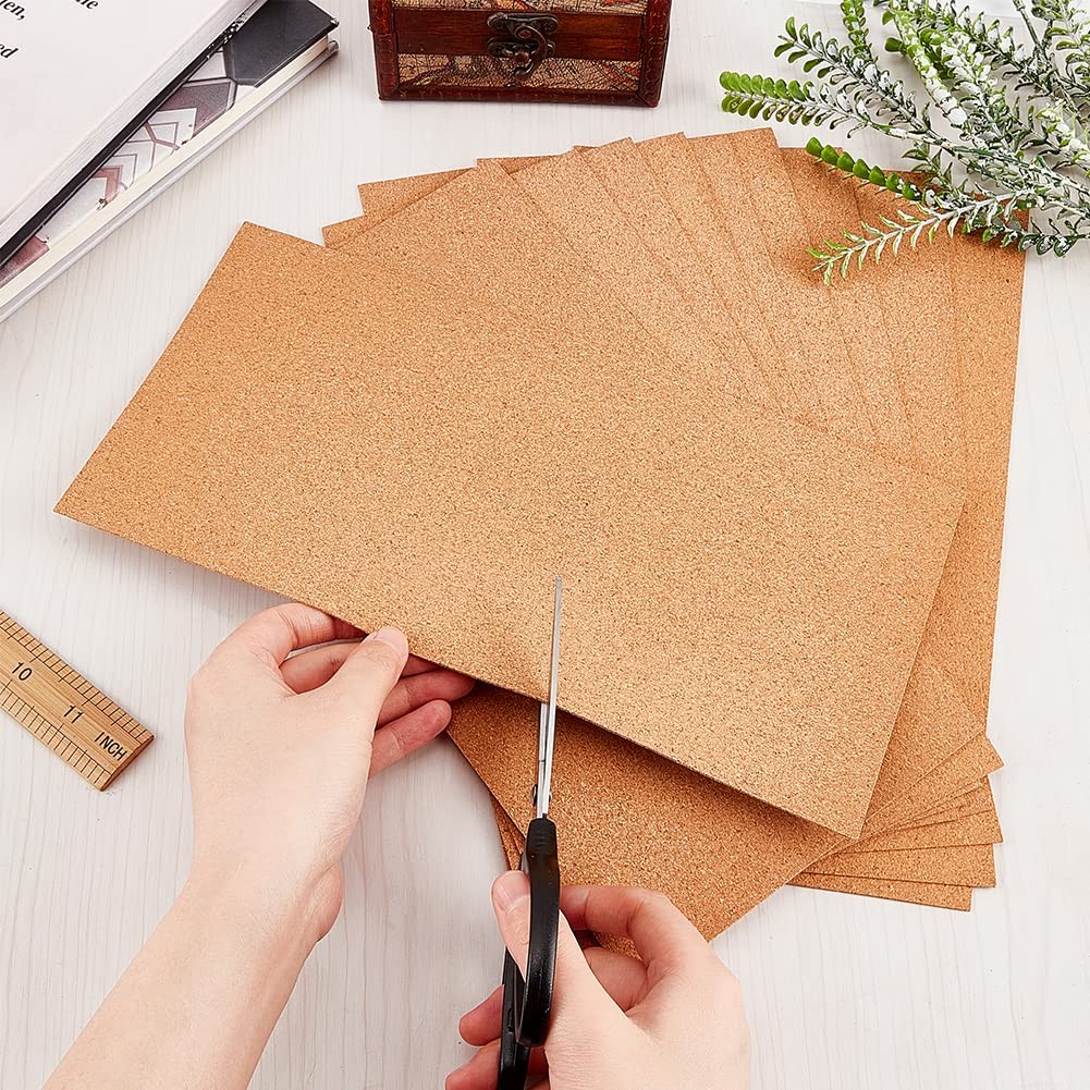 10 Sheets 1mm Thick Cork Sheets 12×6.1 Inch Thin Cork Roll Brown Corks Board …