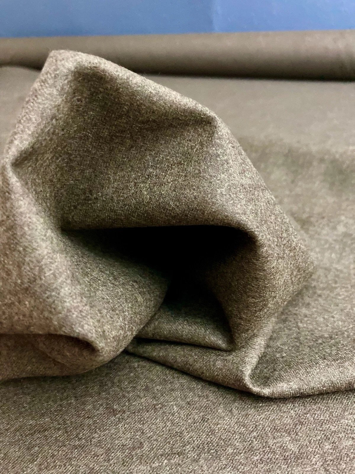 Lightweight Designer Wool – Deep Olive Green – The Fabric Store New Zealand
