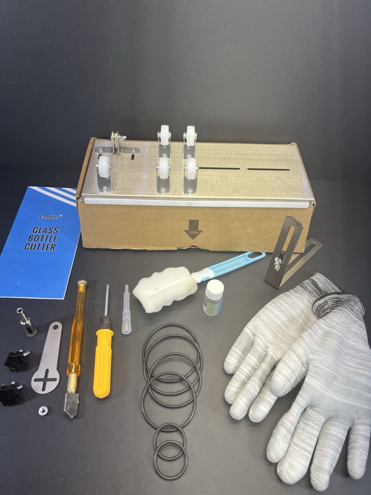 Glass Bottle Cutter For Round Bottles with Glass Cutting Oil,Cutting Kit/Wine/B