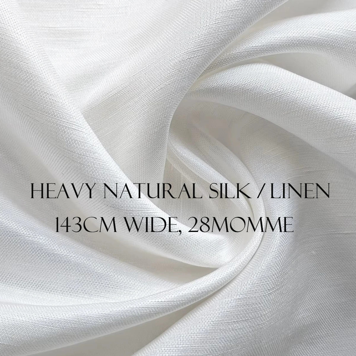 Few Spots Natural White Heavy 28 Momme Silk Flax Fabric Mulberry Silk Linen