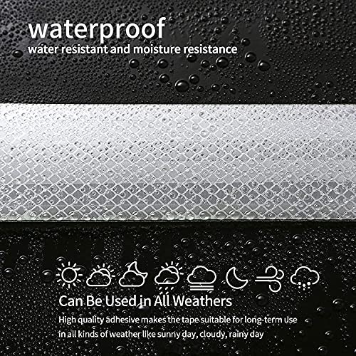 Reflective Tape, High Viscosity Safety Reflective Tape 2 Inch x 65 Feet White