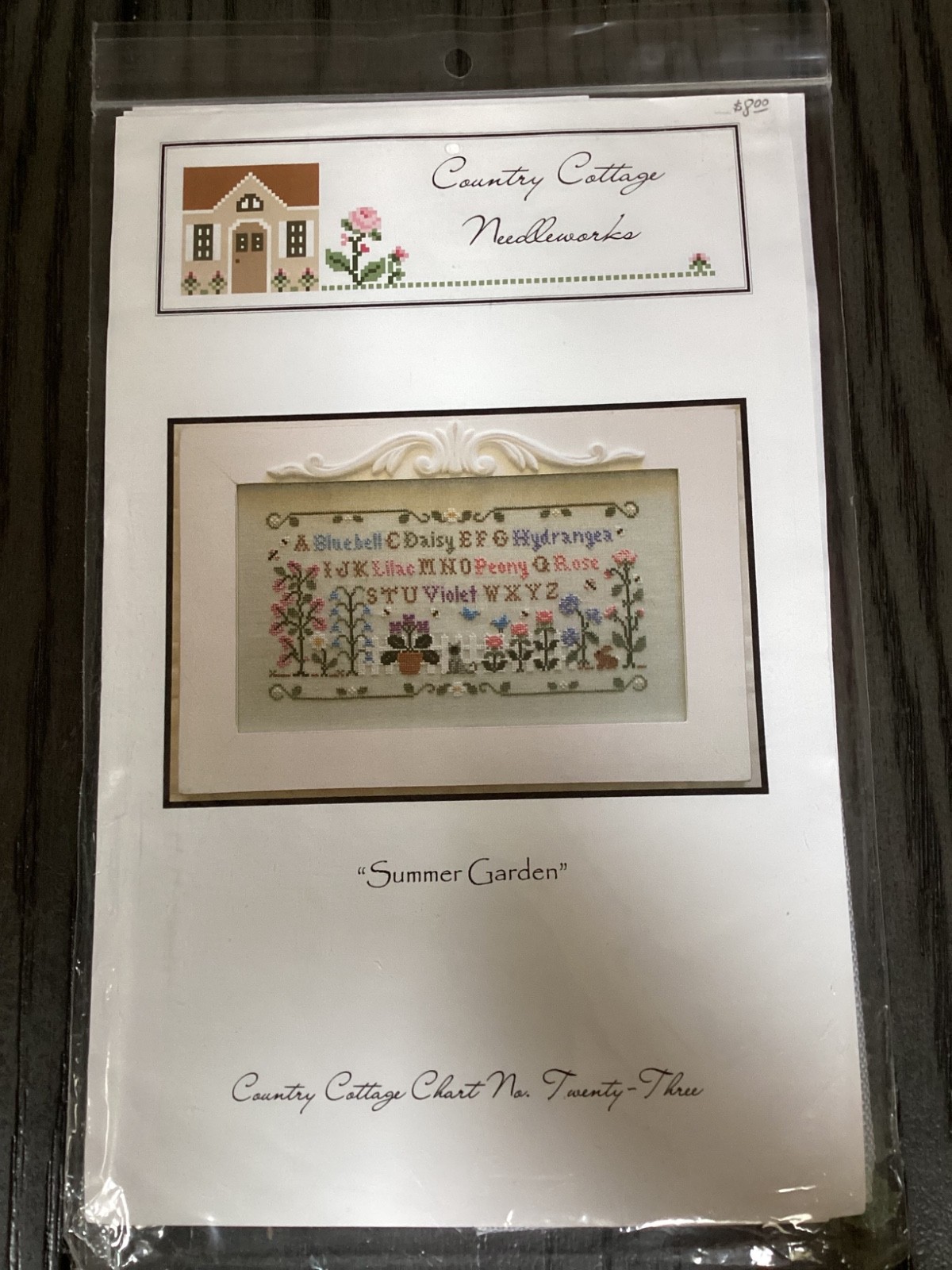 Summer Garden – CCN Pattern + 32ct Water Lily Linen 22×12.5 – New