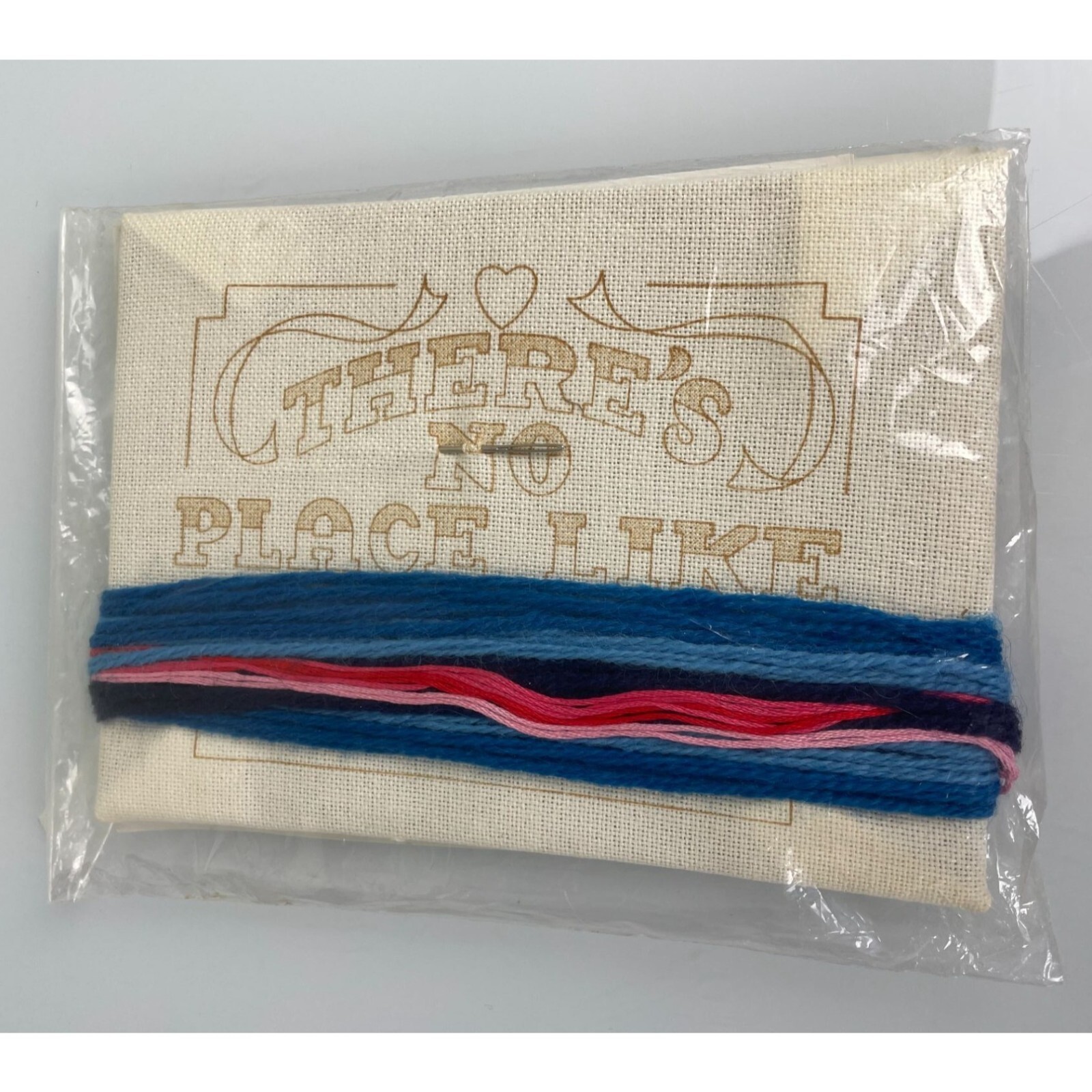 VTG Sunset Stitchery Embroidery Kit There’s No Place Like Home Except Grandma’s