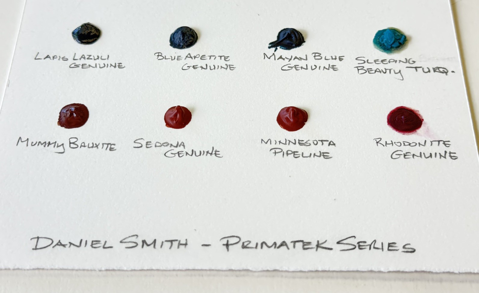 My first Primatek Color Dot sheets – Daniel Smith Extra Fine Watercolors