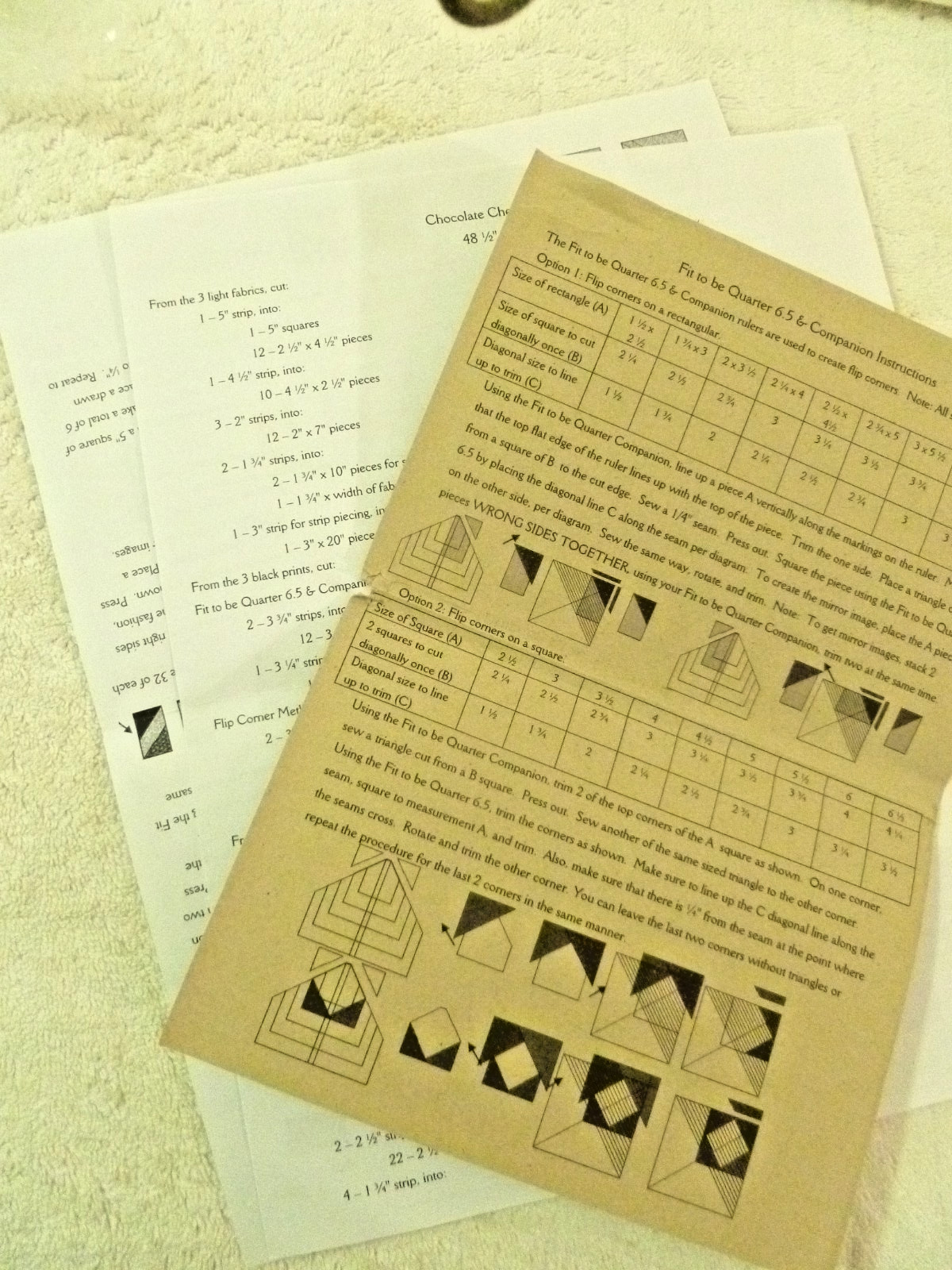 Quilt Pattern & 2 Templets: Chocolate Cherry Crunch