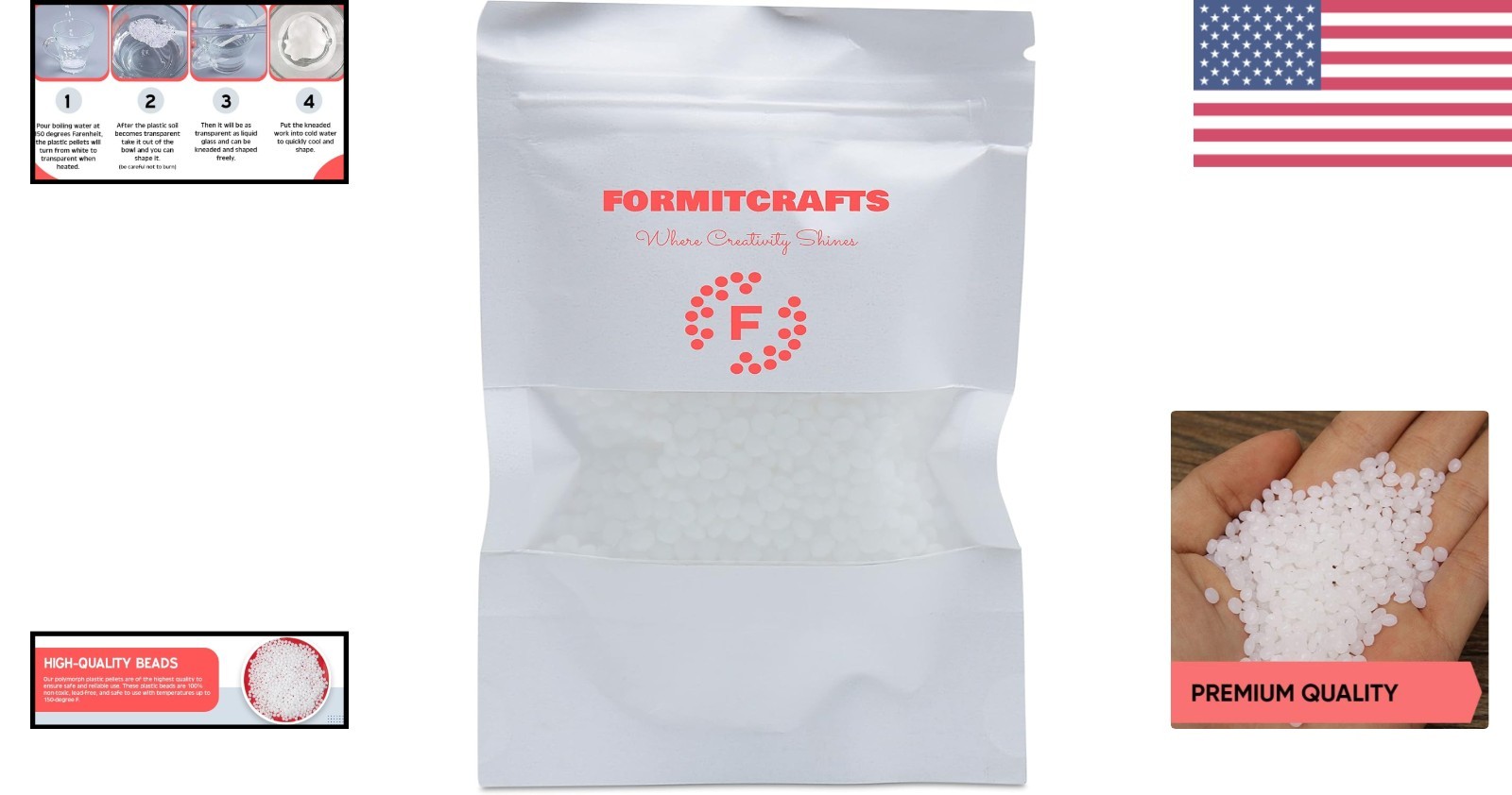 Crafting Thermoplastic Beads 25 Grams Mold-Able Pellets Non-toxic for Adults