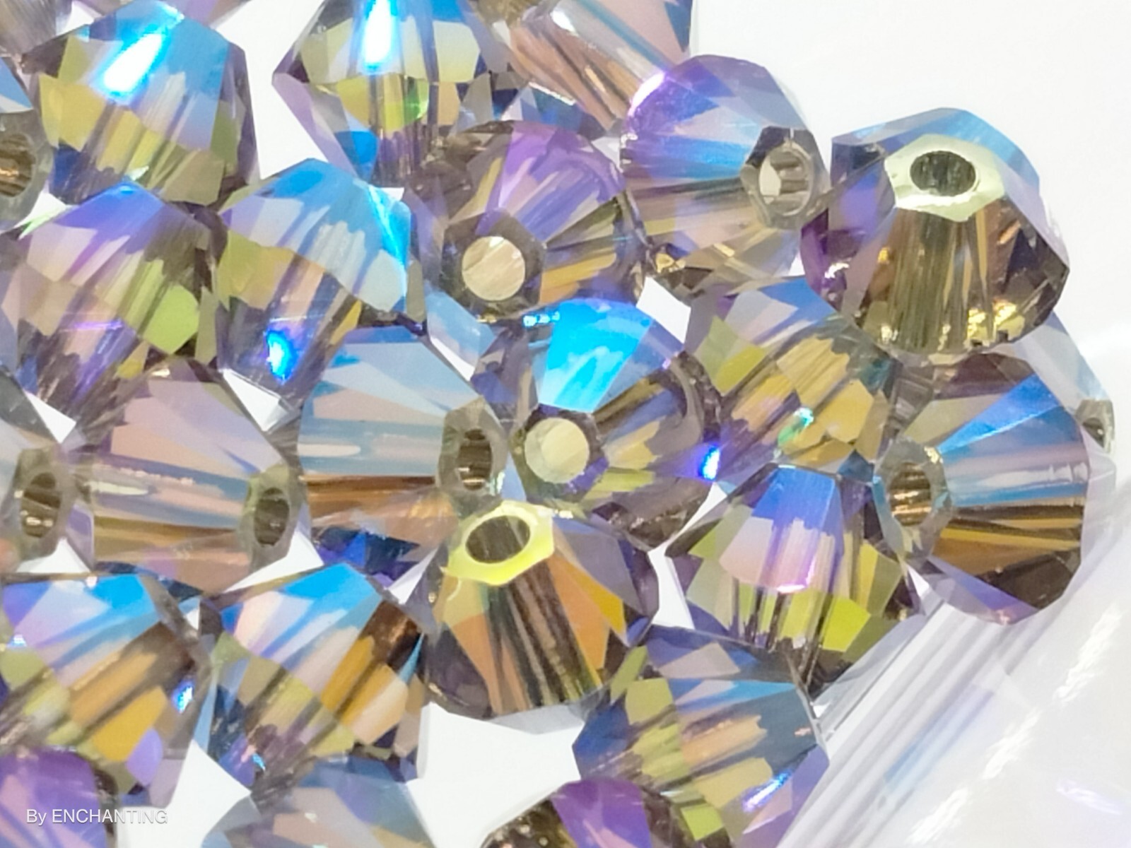 Swarovski® Crystal 5301 Bicone Beads GREIGE AB2X-4mm-Double AB Full Coat-24 Pcs