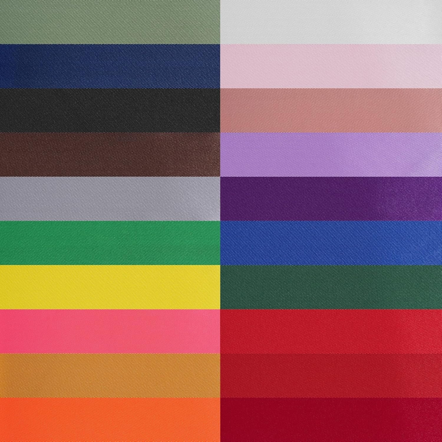 20 Colors Rainbow Ribbon Solid Color Assortment Double Face Satin Ribbon for …
