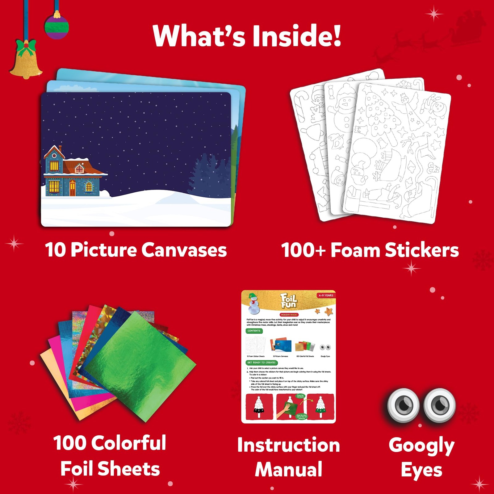 Foil Fun – Mess-Free Art & Craft Kit for Kids, DIY Creative Activity, Travel …