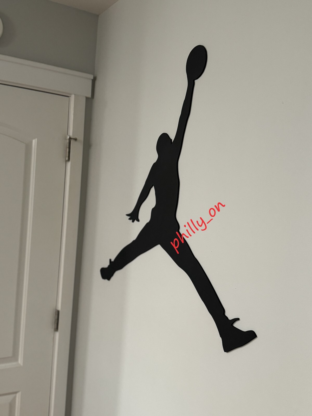 Michael Jordan Jumpman 23 Shape Wooden Sign Plaque Wall Door Decor