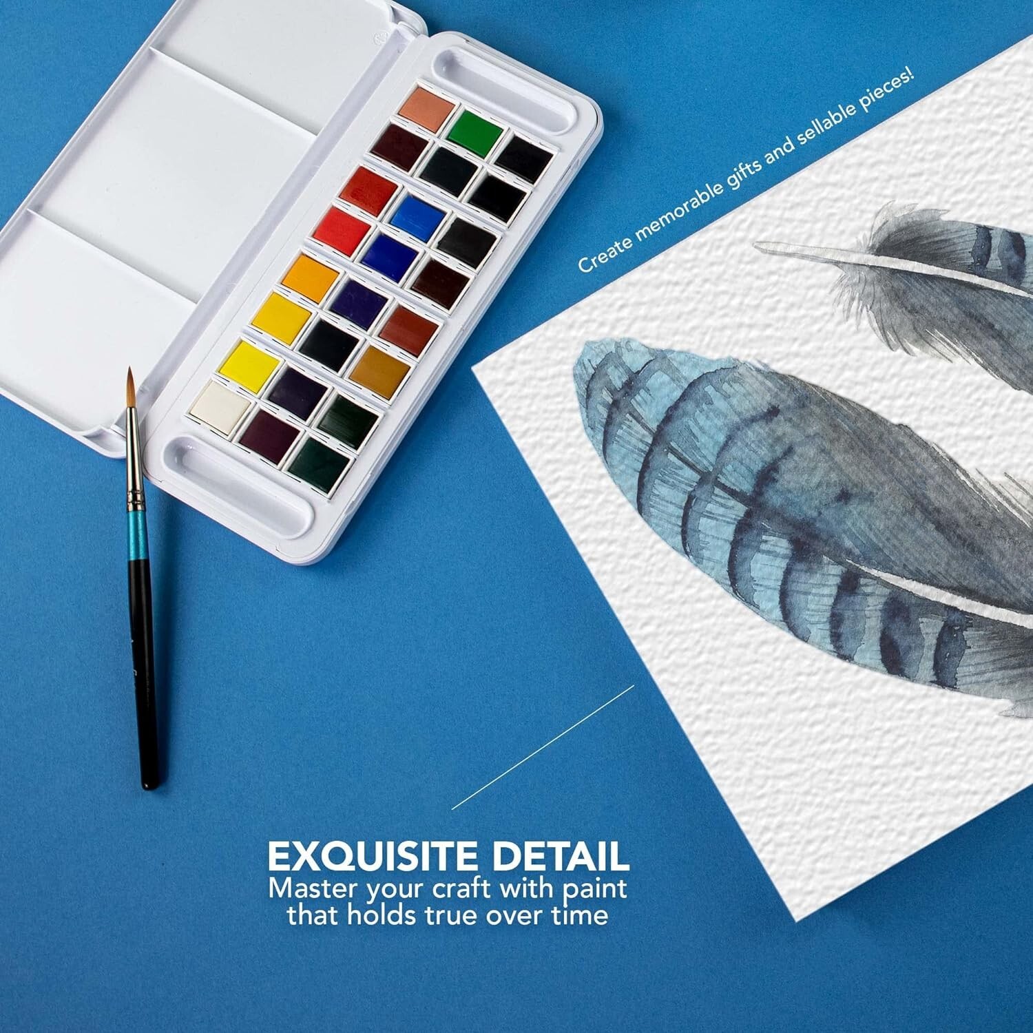Daler Rowney Aquafine 24-pc Watercolor Travel Set Watercolor Set for Artists