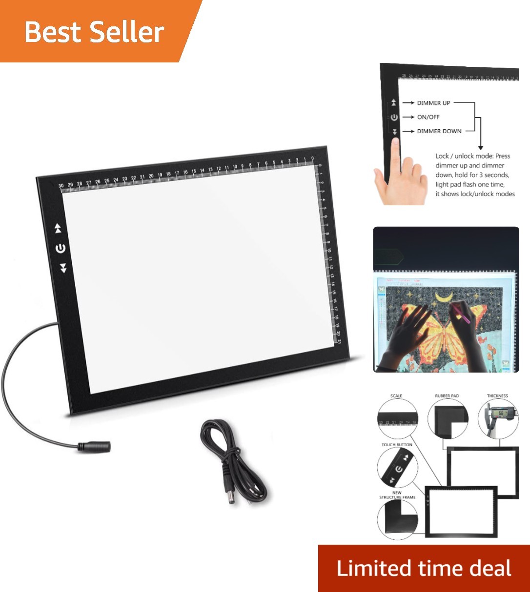A4 LED Artist Tracing Light Pad – Adjustable Brightness for Creative Excellence