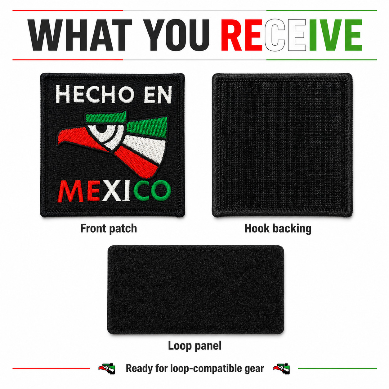 Made in Mexico Hecho En Mexico Flag Iron On Embroidered Patch Badge Pride 3”