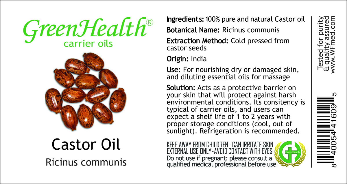 Castor Carrier Oil (100% Pure/Natural) FREE SHIPPING Many Sizes