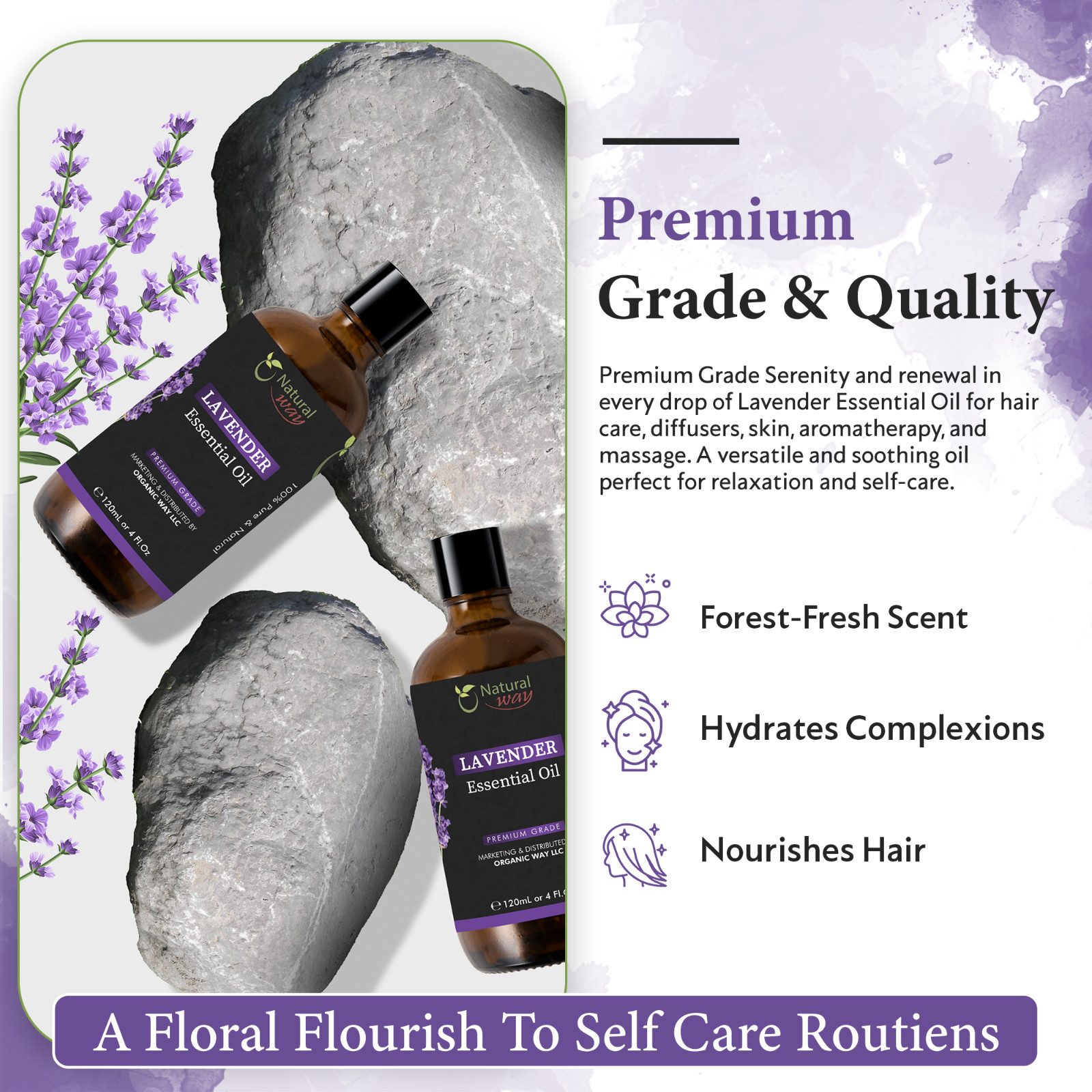 Natural Way Lavender Essential Oil 4 Fl Oz (120 ml)
