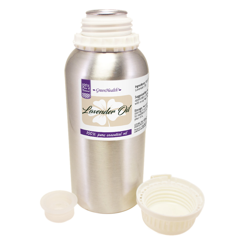 Bulk 16 fl oz Lavender Essential Oil in Aluminum Bottle – GreenHealth