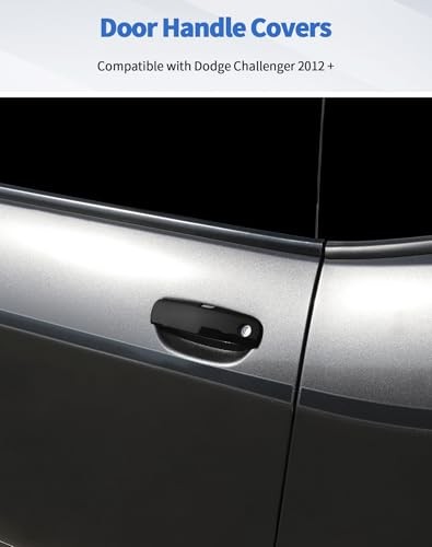 2Pcs Exterior Door Handle Covers Trim Overlay Compatible with Dodge Challenger