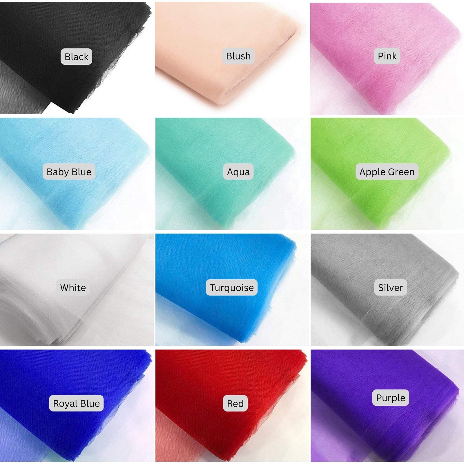 Polyester Tulle Fabric Bolt 54 Inches 40 Yards Soft Wrinkle Resistant