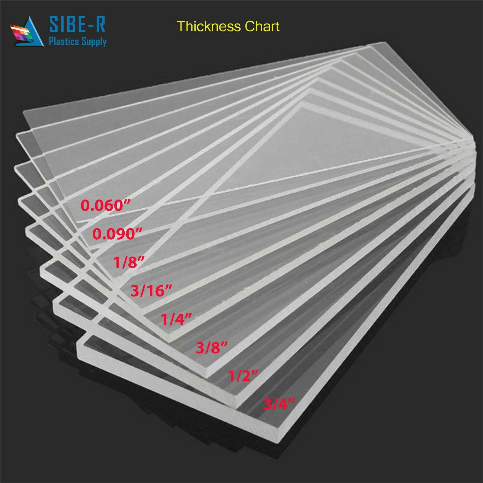 PLASTIC SHEET by the Sq Foot – Sibe R Plastic Supply SM – Pick Your Material