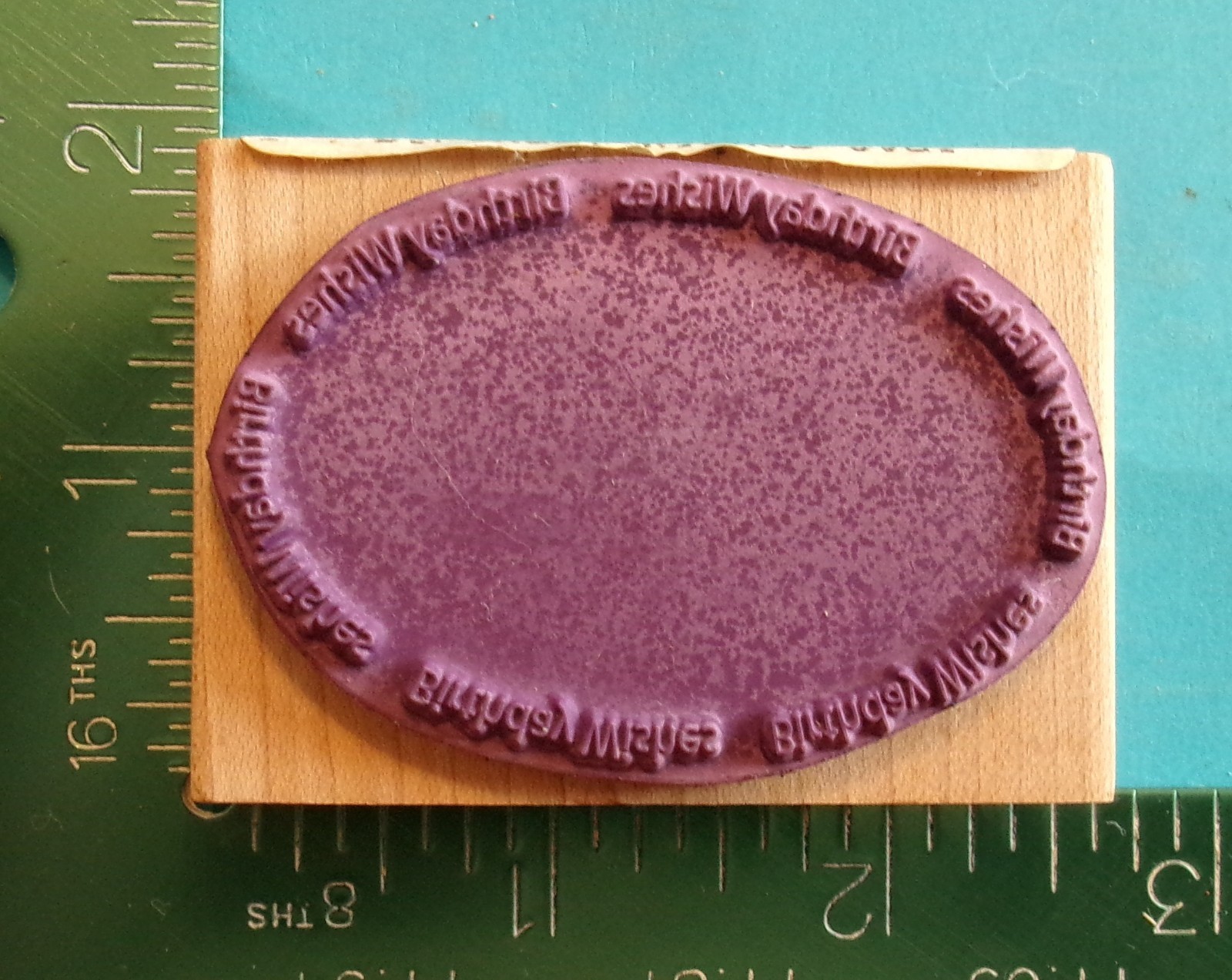 Endless Creations BIRTHDAY WISHES Circle Rubber Stamp G300