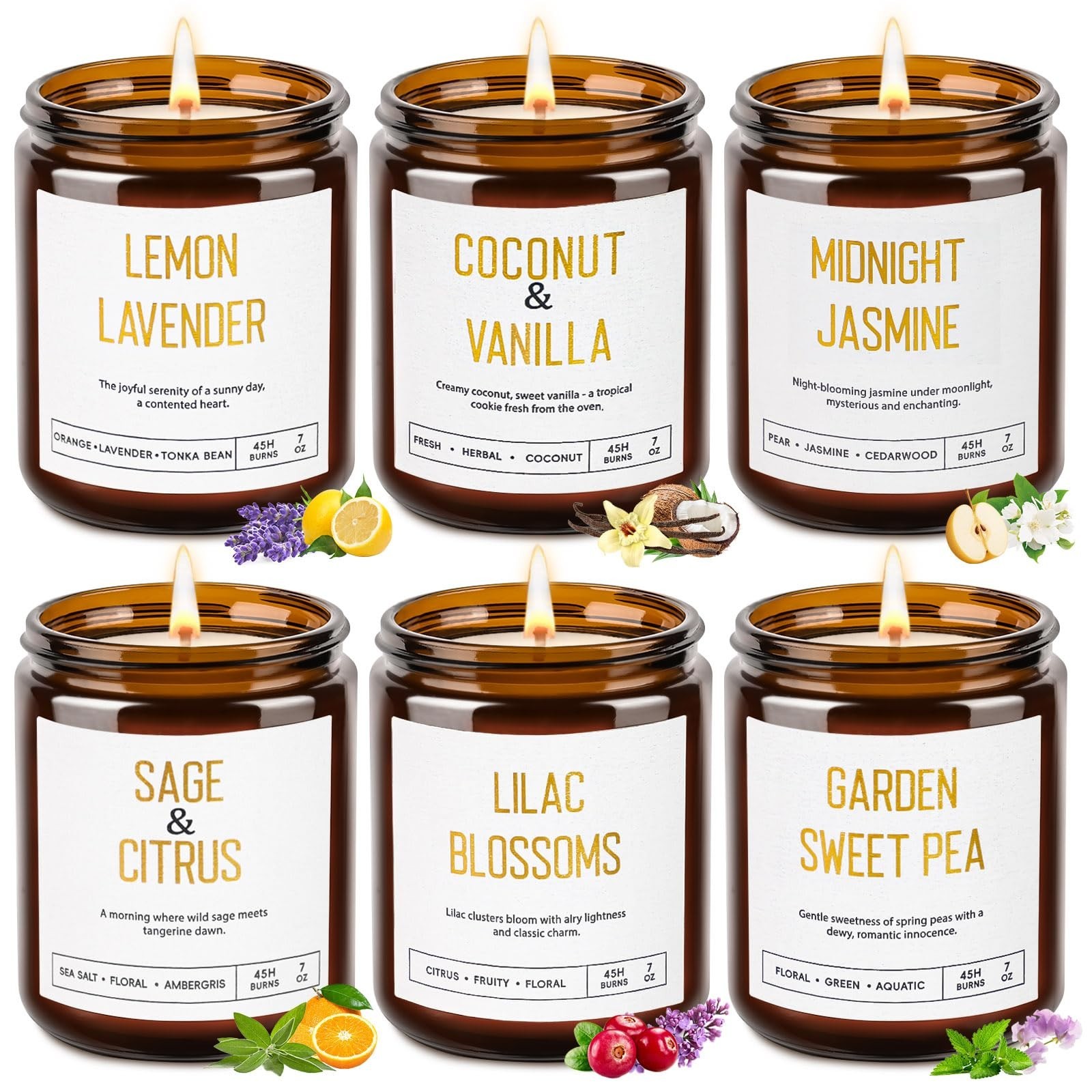 Candles for Home Scented – 42oz Soy Wax Candles Non Toxic, Spring Scented Can…