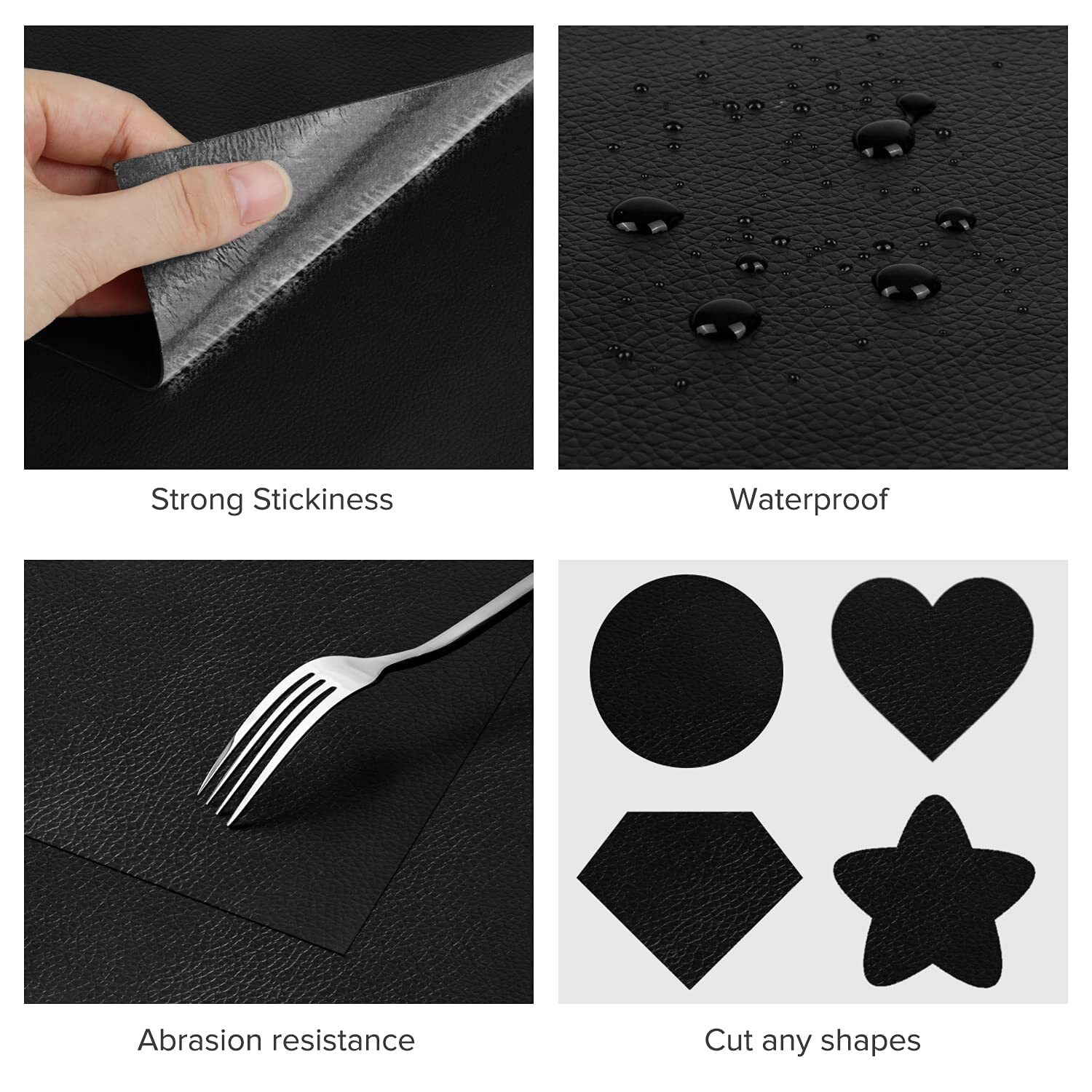 Self Adhesive Vinyl Faux Leather Fabric Repair Patch Kit 54″ for Car seat Sofas