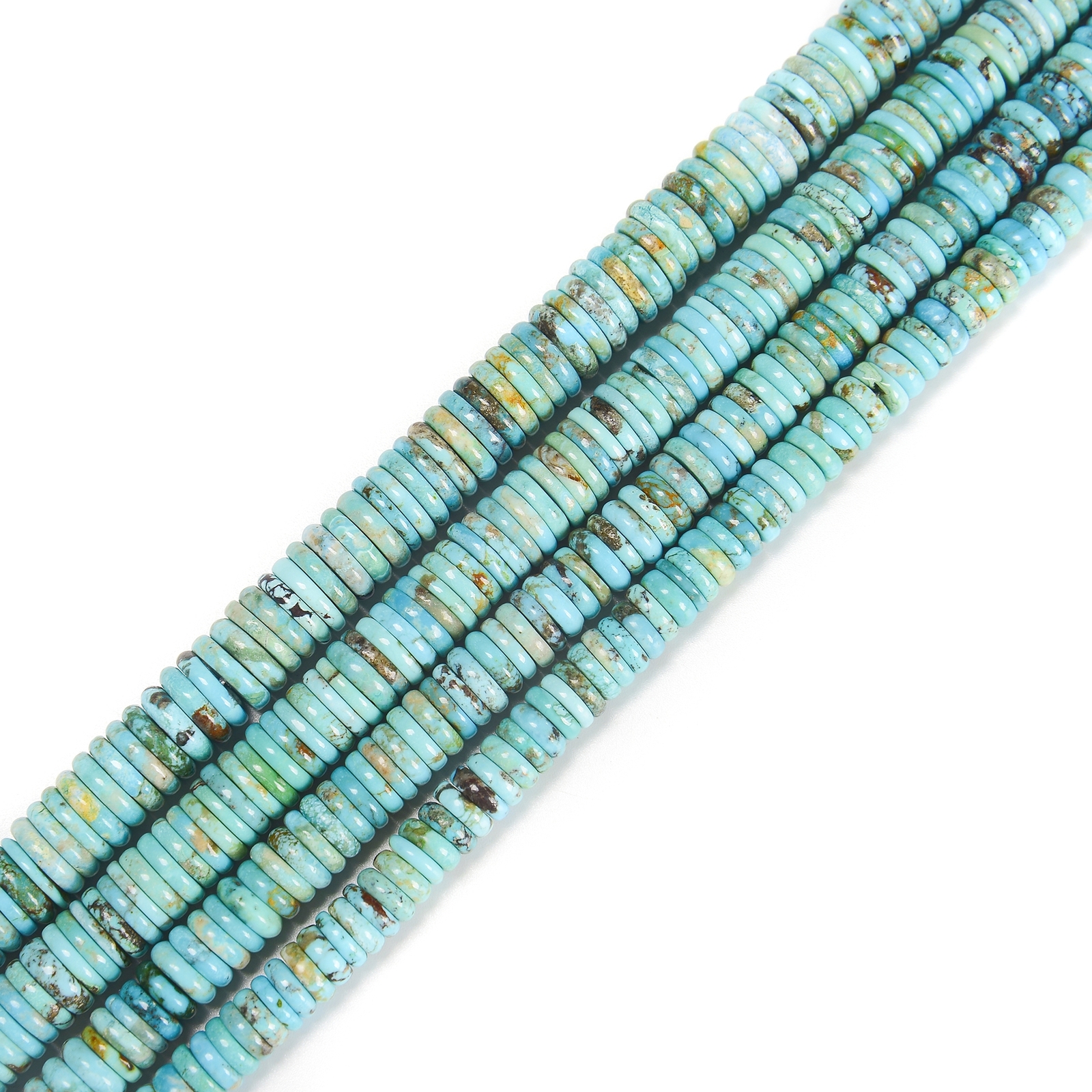 Natural Light Blue Turquoise Heishi Disc Beads Size 7mm 8mm 9mm 10mm 15.5” Strd