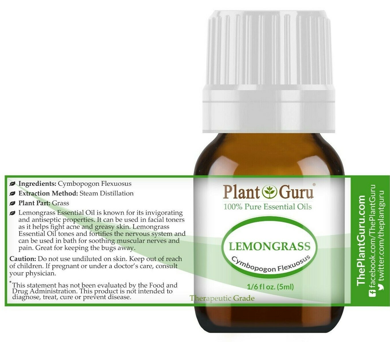 Essential Oil Set 6 – 5 ml. 100% Pure Natural Therapeutic Grade Oils Lot