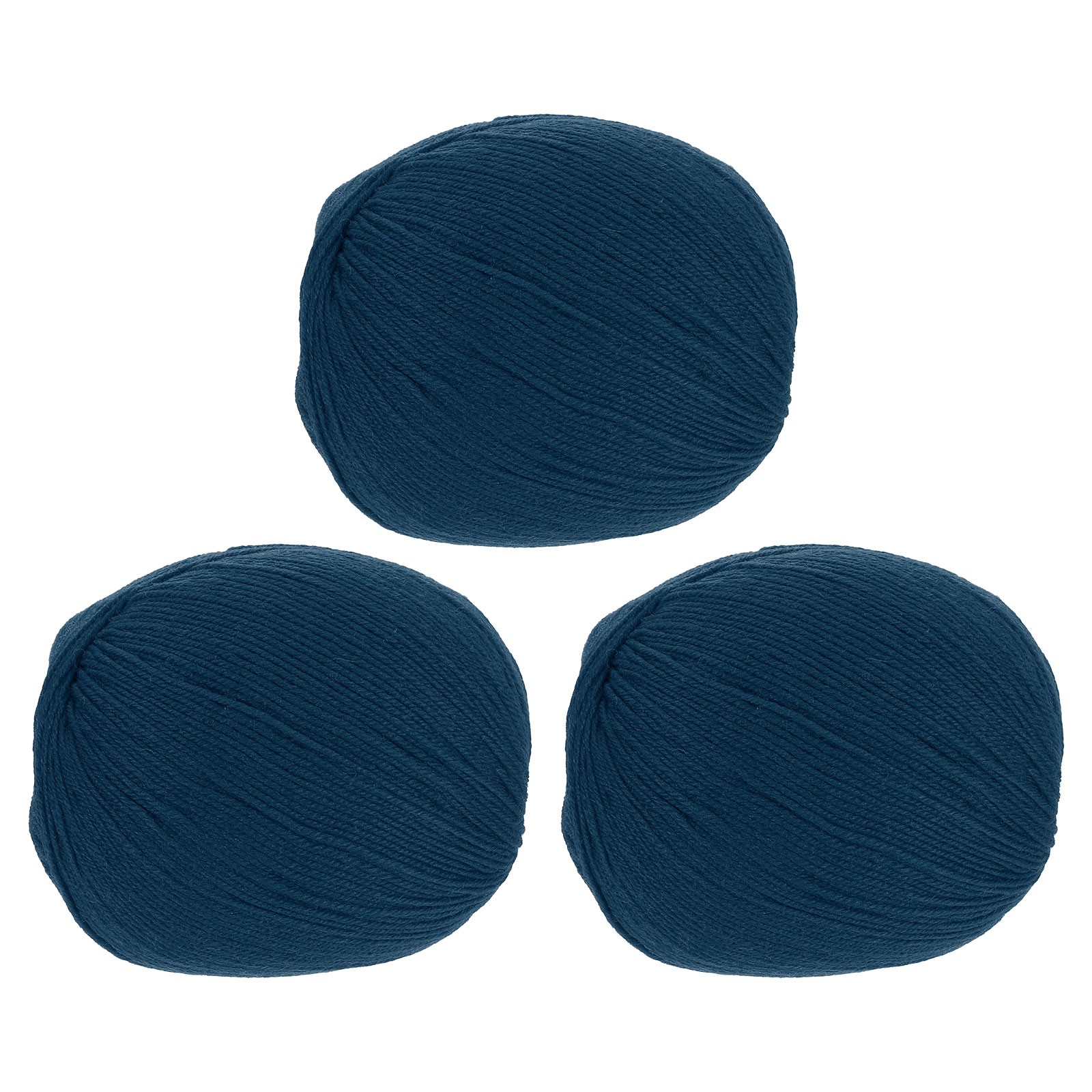 4-Ply 100% Wool Yarn 3.52 OZ, 306 Yds(Dark Blue, 3 Ball)