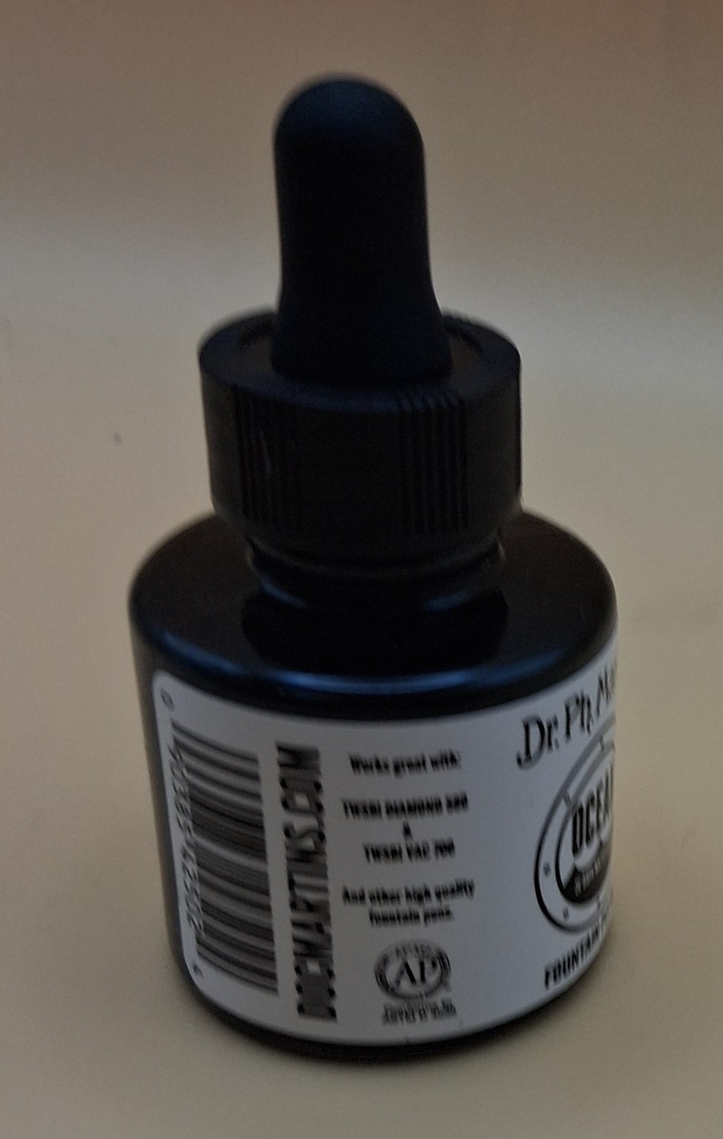 Dr. Ph. Martin’s OCEAN 3E Dark Matter Black Fountain Pen Ink – 1 oz Bottle