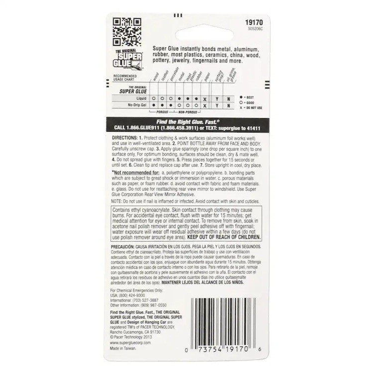 NEW MULTI USE SUPER GLUE With Drip Spout The Original Bottles 2 Pack