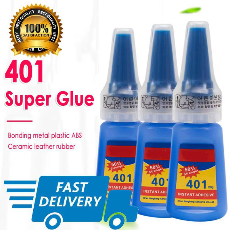 20G 401 Glue Instant Fast Adhesive 20ML Bottle Stronger Super Glue Multi-Purpose