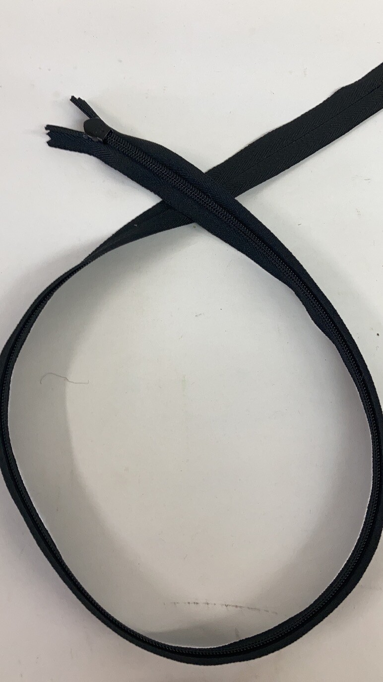 YKK #3 Invisible Nylon Coil Non-Separating (Close End) Zipper 24″ In Length