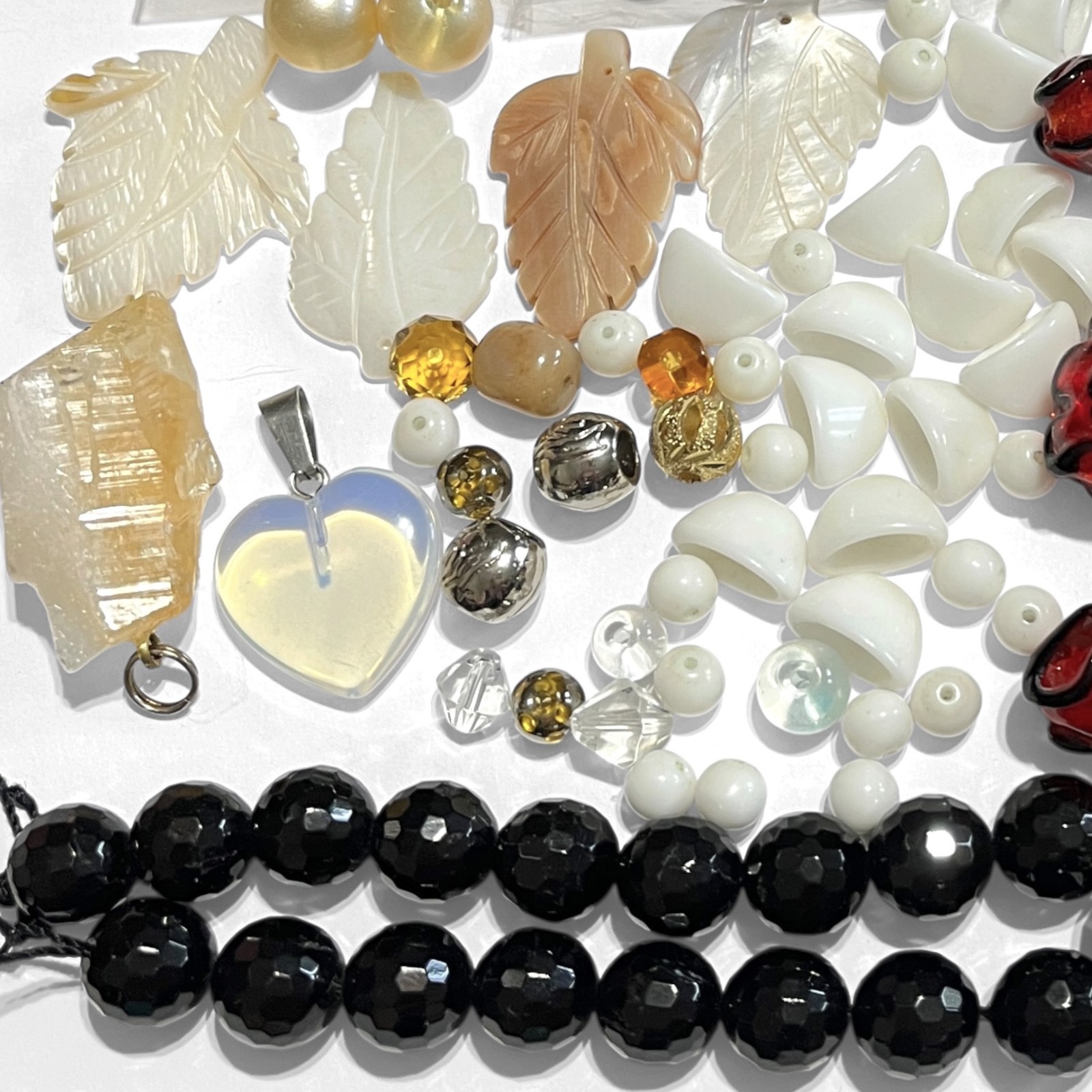 VTG – Now Variety Beads Glass Stone Lampwork Crackle Art Jewelry Making Lot Mix