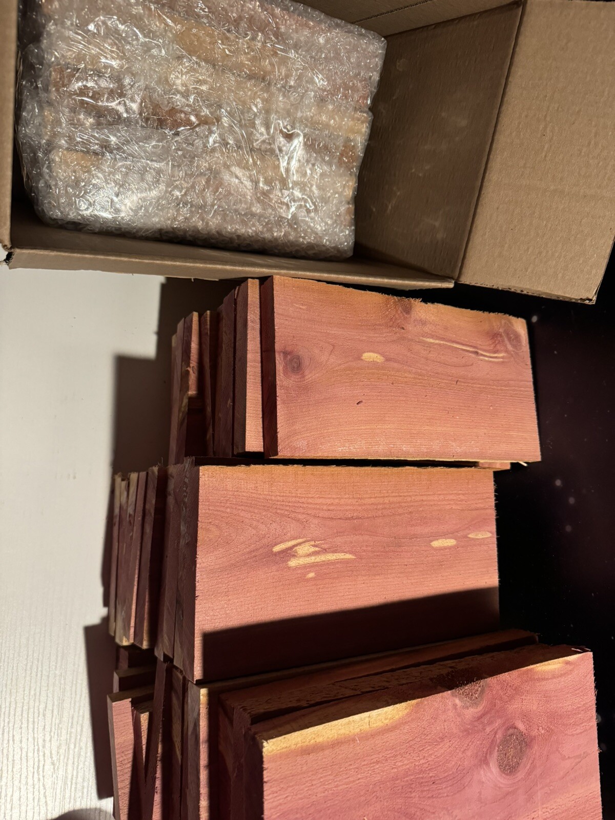 Exotic Aromatic Eastern Red Cedar Craft Boards, 1” Thick X 5” Wide X 10”. Long