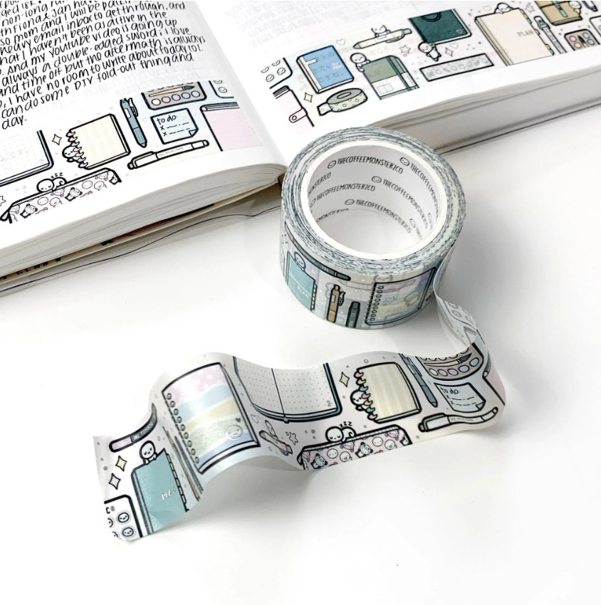 NEW The Coffee Monsterz Co TCMC Planner Supplies Washi Tape 1.0- 1 2024 Kawaii