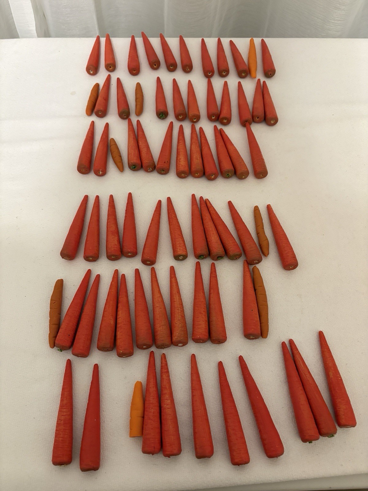 Lot 65 Mini Carrots Realistic Fake Carrot Vegetable Food Plastic Photos Decor