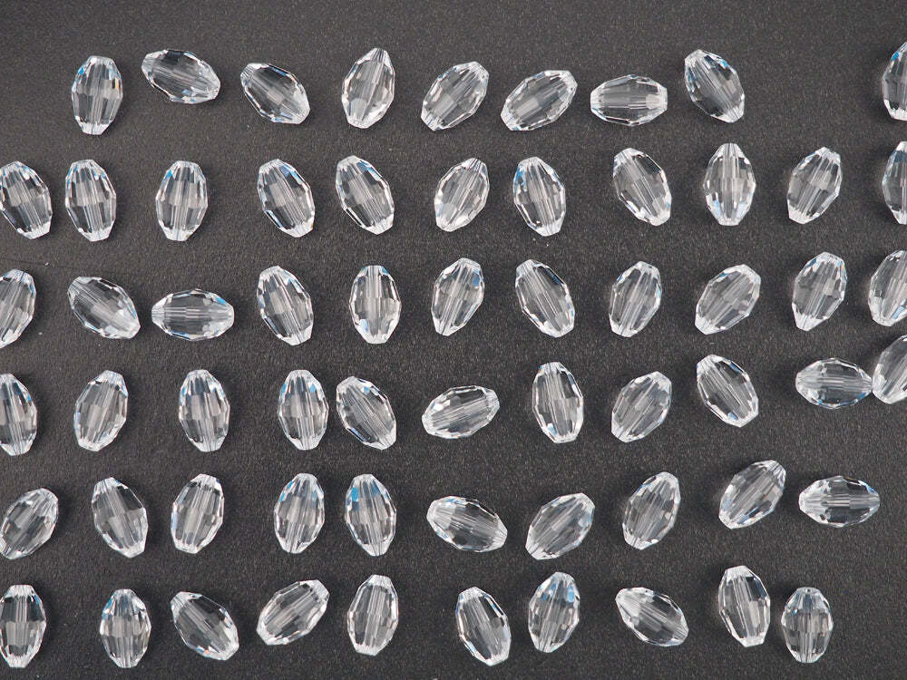 clear Crystal Preciosa Czech MC Olive Crystal Beads barrel 7.5x5mm 36pcs #5200