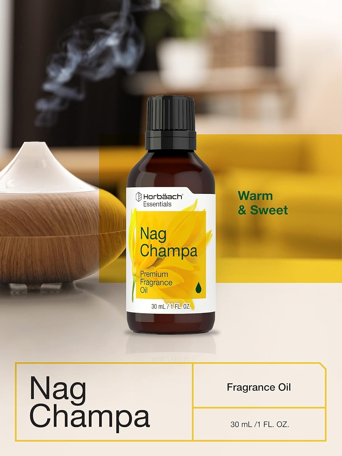 1 Oz Gluten-Free Nag Champa Fragrance Oil – Perfect for Diffusers & Aromatherapy