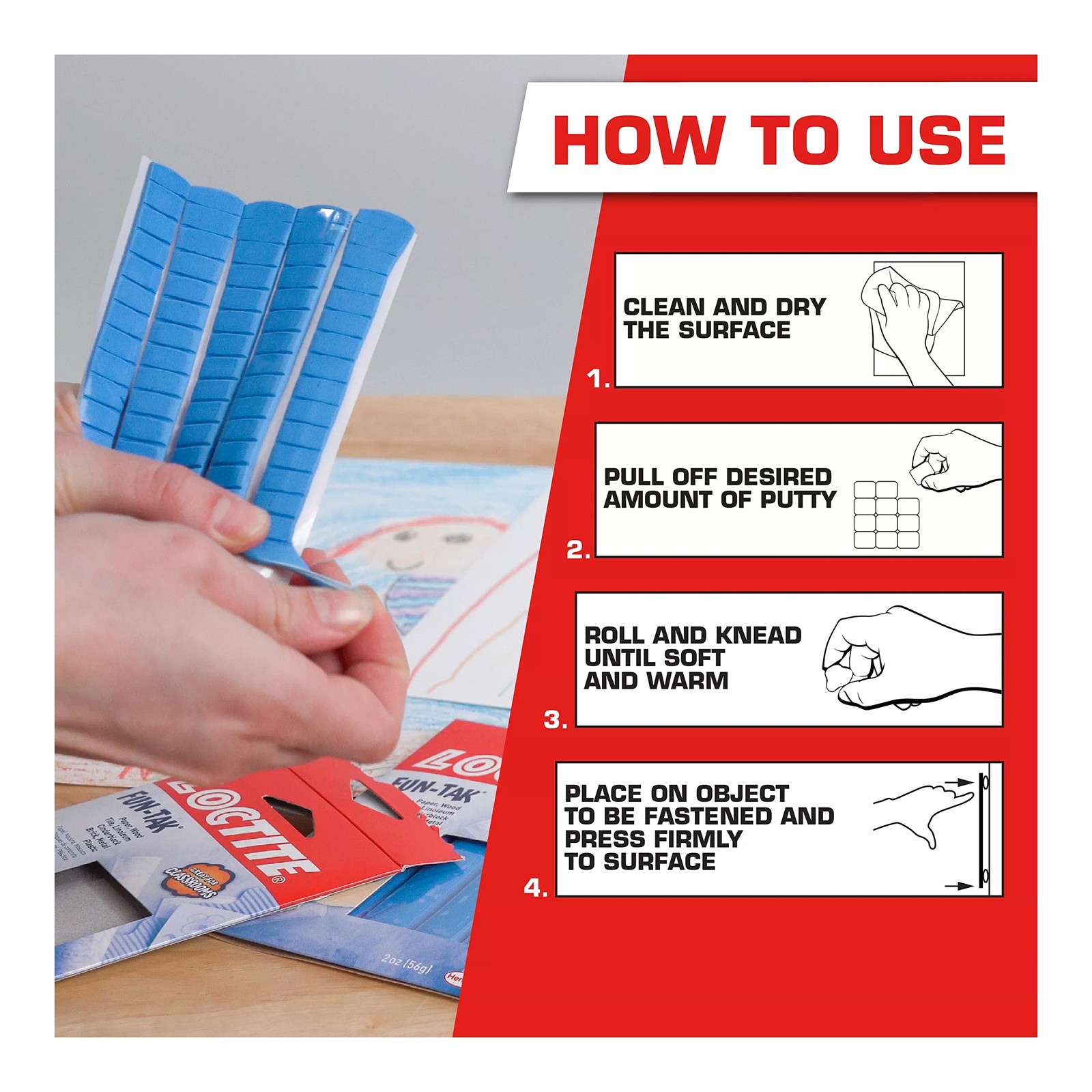 Loctite 2oz. Fun-Tak Mounting Putty New 2 oz (Pack of 1), Blue