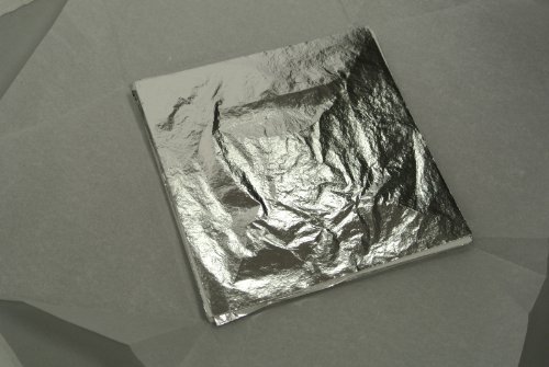 Imitation Silver Leaf 140mm X 140mm – 500 Sheets