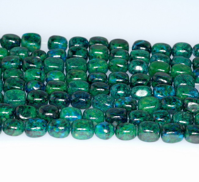 8X6MM CHRYSOCOLLA GEMSTONE NUGGET LOOSE BEADS 15.5″