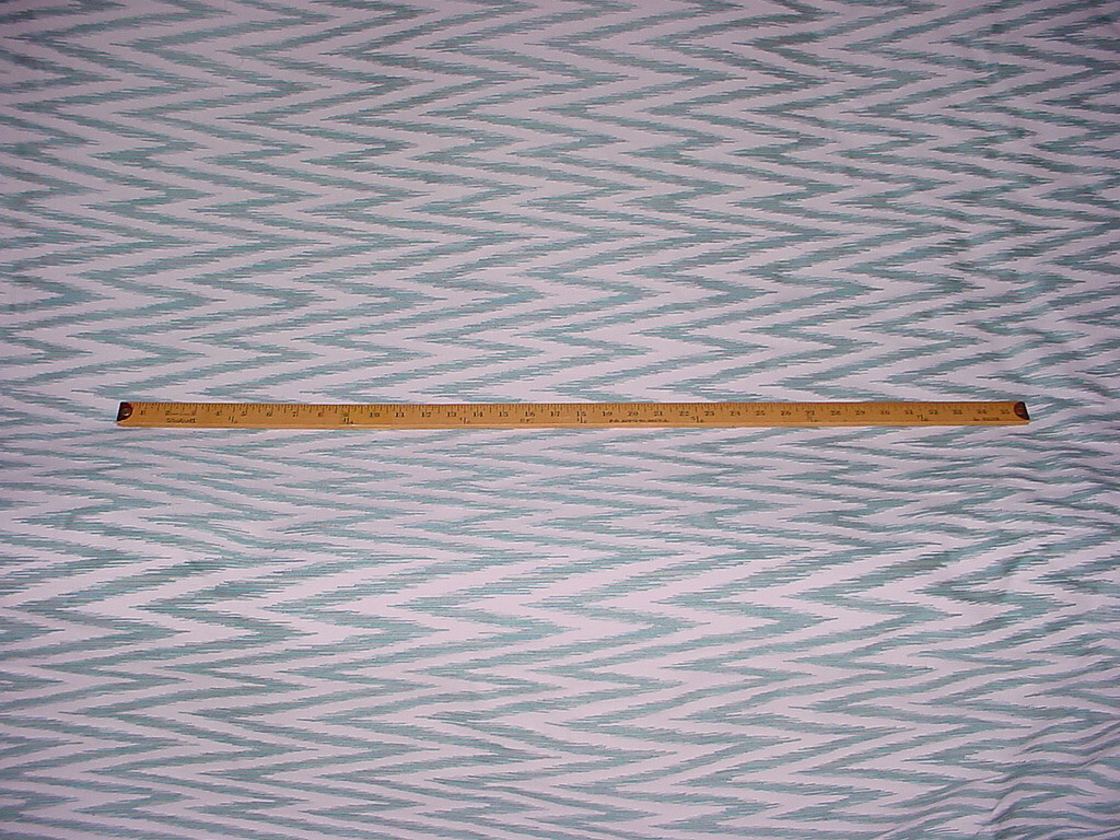 1-7/8Y Thibaut W735305 Pele Ikat Aqua Tribal Ikat Bargello Upholstery Fabric