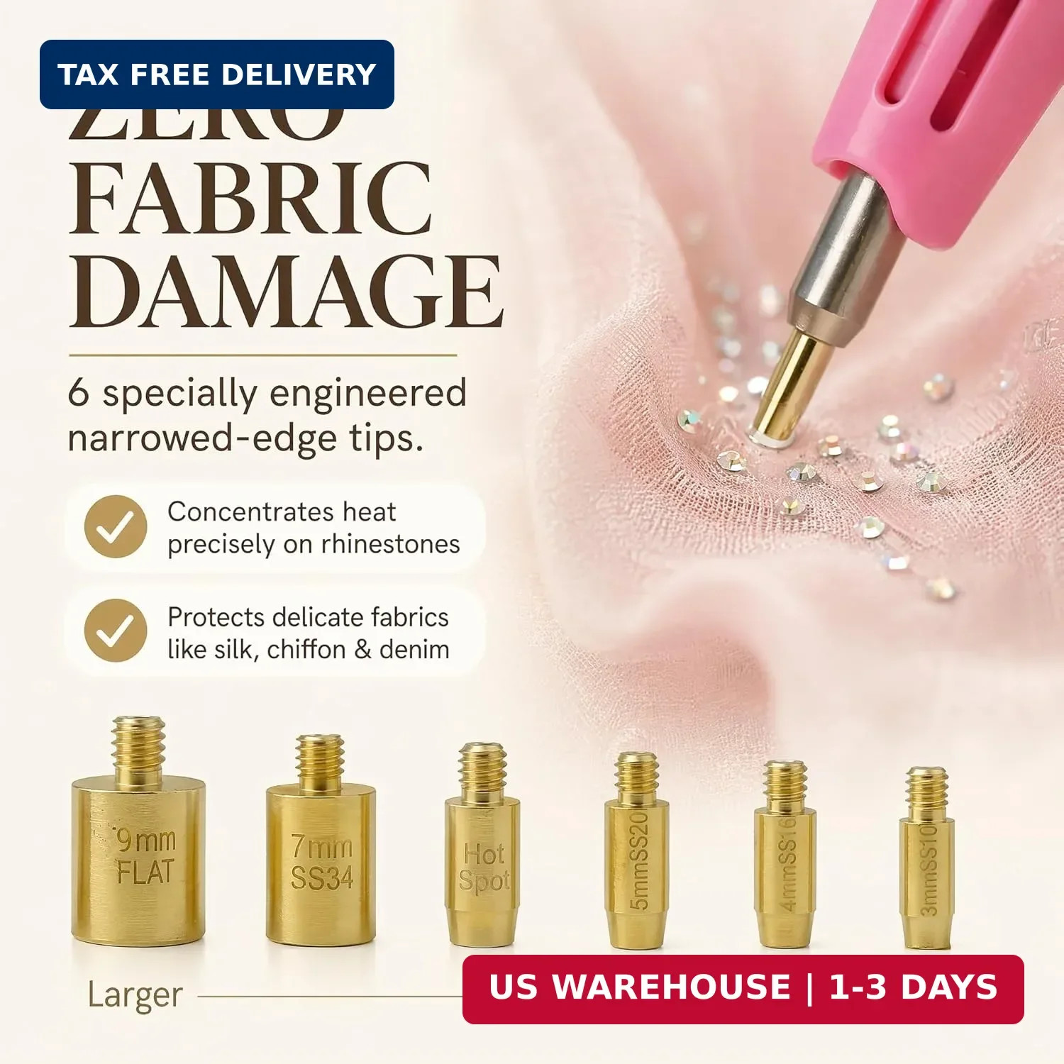 Worthofbest Hot Fix Rhinestone Applicator Tool Kit, 5200Pcs 3/4/5mm Glass Hotfix