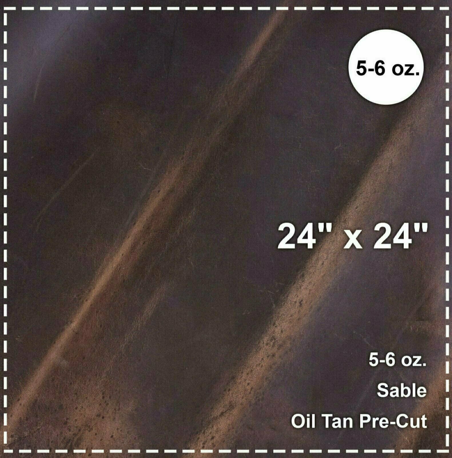 ELW Sable Brown Oil Tan Cowhide Full Grain Leather Pre-Cuts 6″ to 48″ 5/6 Oz