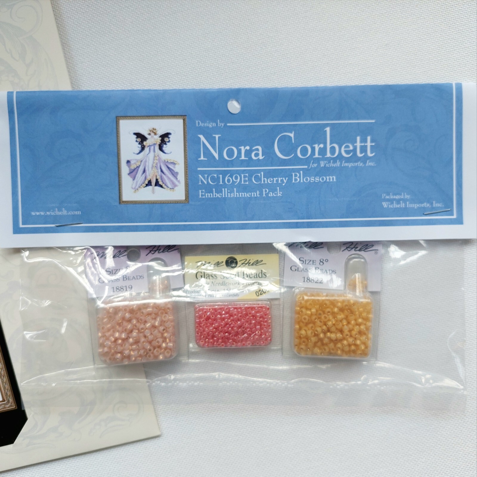 Nora Corbett Cherry Blossom Cross Stitch Chart and Embellishment Pack NC169