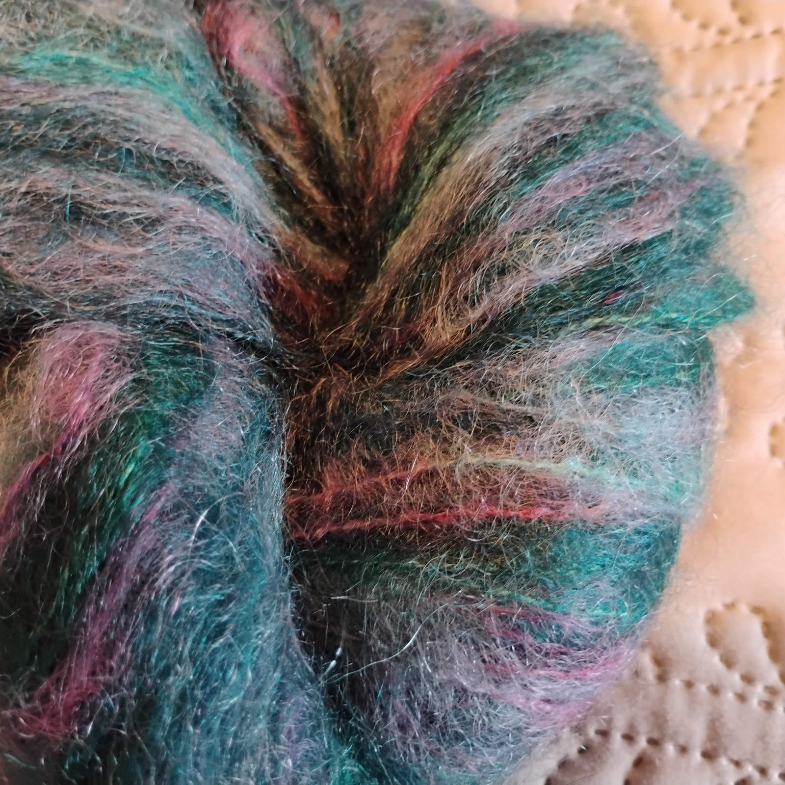 Colinette Mohair Yarn, 1 Skein Color Velvet Olive, 2 Skeins Color 58 Renaissance