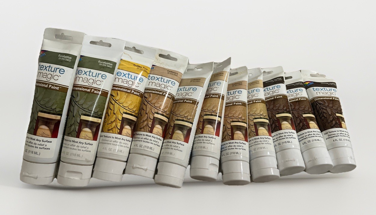 Delta Texture Magic Dimensional Paint 4 Fl Oz Tubes Earth Tones (11) Tubes Incl