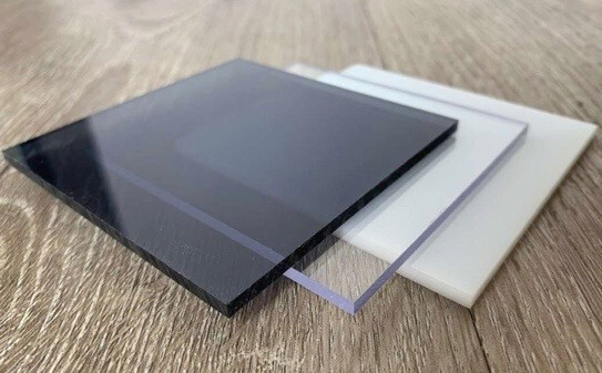 Polycarbonate Sheet Plastic Sheet, Choose Size, Thickness, Colors Gray & Clear