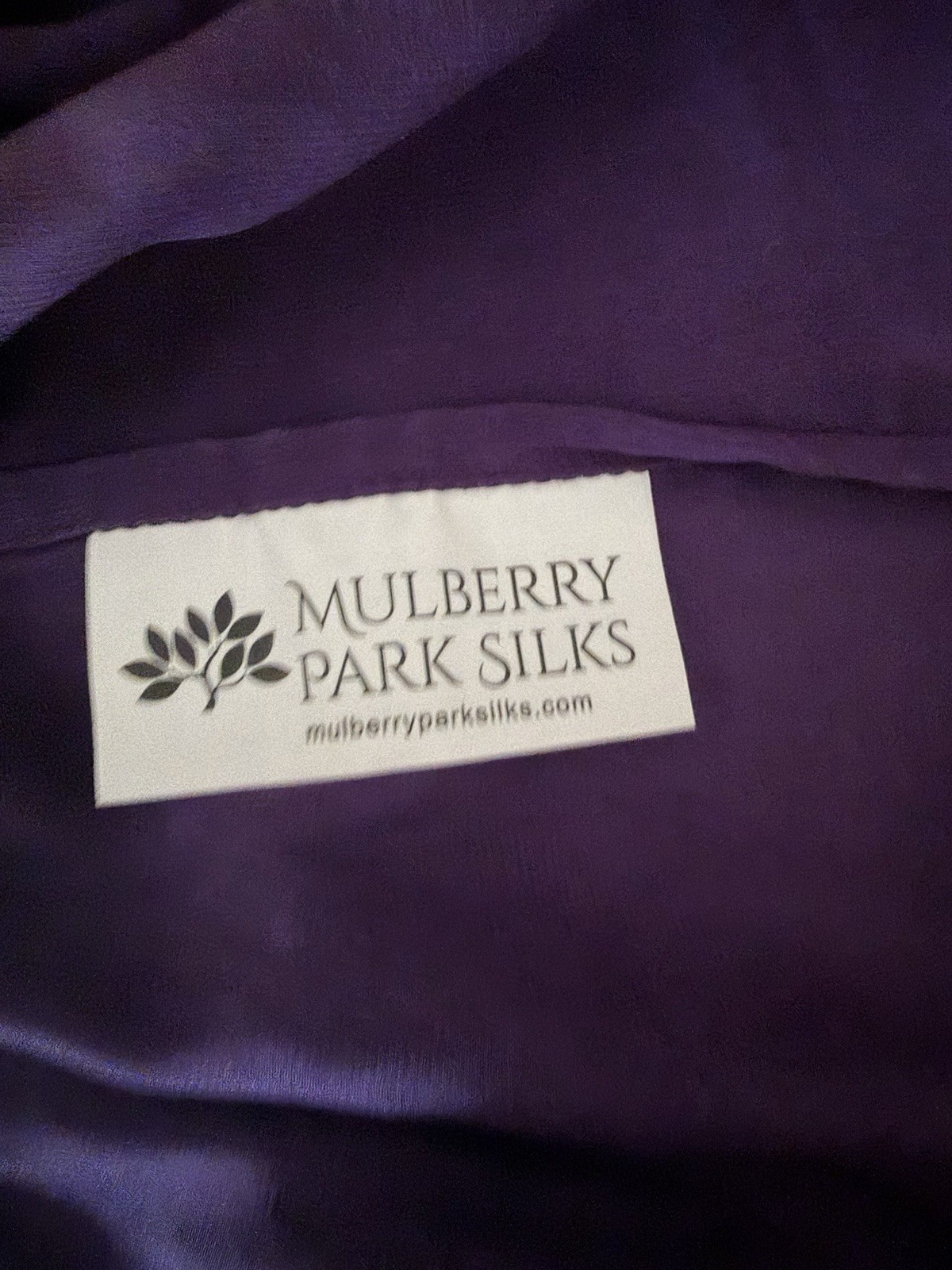 Mulberry Park Silks 22 Momme 100% Silk Purple King Fitted Sheet OEKO-TEX